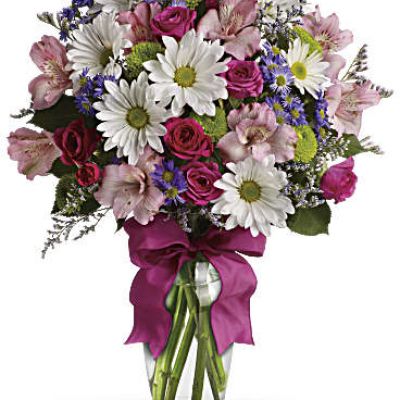 <div id="mark-3" class="m-pdp-tabs-marketing-description">Looking for the prettiest bouquet in town? We've got the perfect all-around choice! Pretty Please is a flower bouquet with all the right stuff - a lovely mix of fresh flowers in breezy shades of pink, white, lavender and more at a wonderfully reasonable price, all tied up with a big pink bow. A great way to make someone smile.</div>
 
<div id="desc-3">
<ul>
 	<li>A mix of fresh flowers such as spray roses, daisy and button spray chrysanthemums, Monte Cassino asters and limonium, in shades of white, pink, green, purple and lavender.</li>
</ul>
</div>