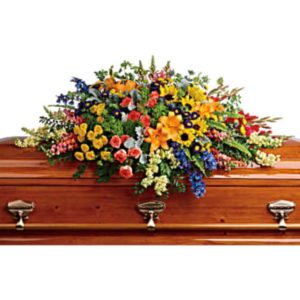 Colorful Reflections Casket Spray