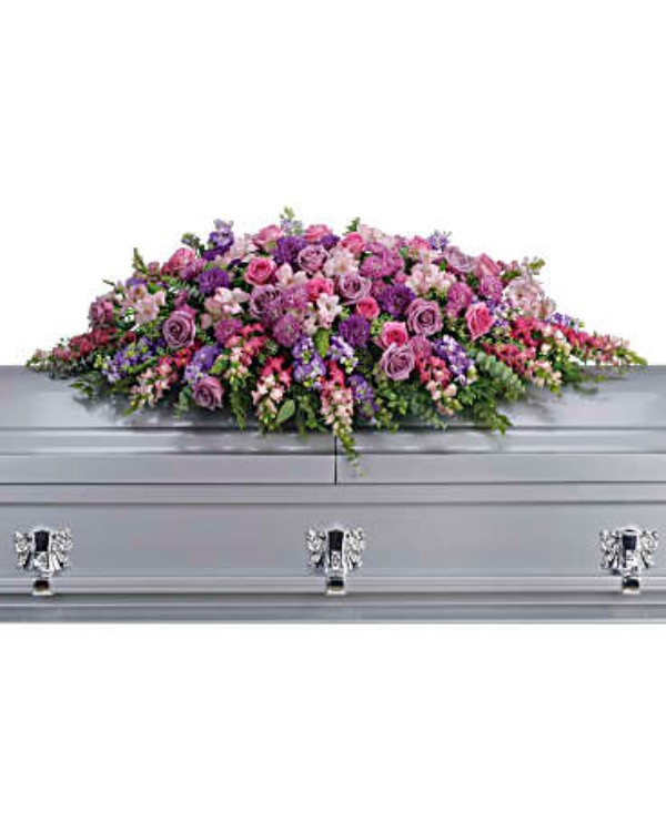 Teleflora's Lavender Tribute Casket Spray