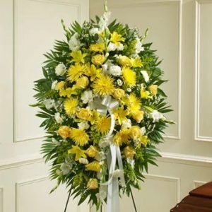 Profound Sympathies Standing Spray - Yellow