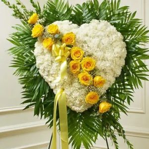 Undying Love Floral Heart - Yellow