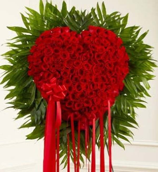 Red Rose Grieving Heart