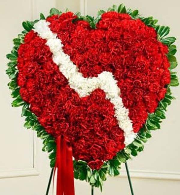 Red & White Standing Healing Heart