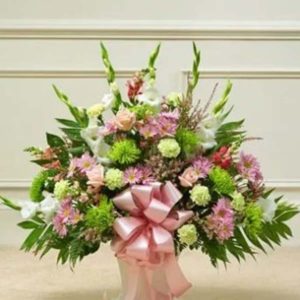 Touching Tribute Floor Basket - Pastel