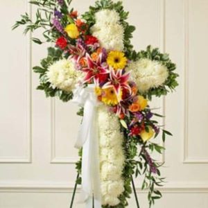 Peace & Love Standing Cross - Bright