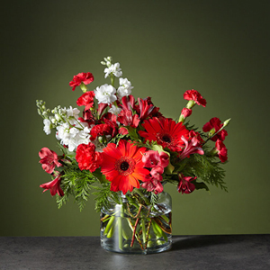 The FTD® Big Red Bow Bouquet