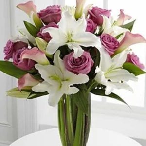 Elegance Abounds Rose & Lily Bouquet